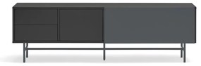 Czarno-antracytowa szafka pod TV 180x56 cm Nube – Teulat