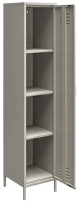 Jasnoszara metalowa szafka 37x182 cm Bradford – Støraa