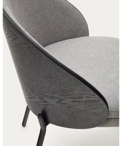 Czarno-szare krzesło Eamy – Kave Home