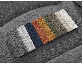 Szary rozkładany/ze schowkiem narożnik z materiału bouclé (lewostronny/z szezlongiem) Roxelane – Bobochic Paris