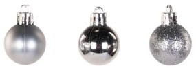 Bombki z tworzywa sztucznego, różne wzory, Ø 3 cm, 18 szt.