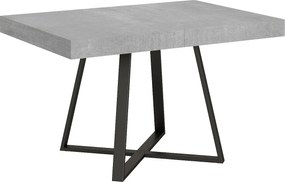 Stół rozkładany 130/234x90 cm Abbraccio cementu nogi antracytowe