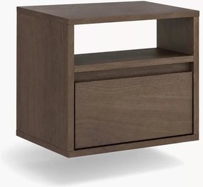 Szafka nocna Zolia 40 cm z szufladą wisząca - orzech elegant