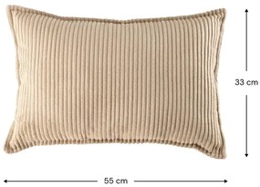 Jasnobrązowa sztruksowa poduszka na sofę dziecięcą Bolster – Wigiwama