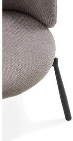 Szare tapicerowane fotele jadalniane zestaw 2 szt. Ginny – MOME