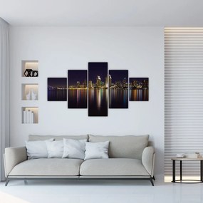 Obraz miasta nocą (125x70 cm)