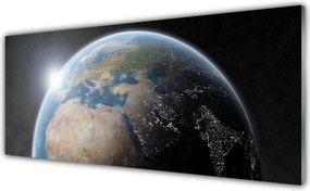 Panel Szklany Błękitna Planeta w Kosmosie