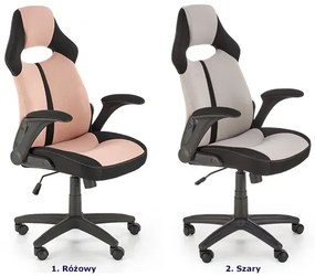 Różowy tapicerowany fotel obrotowy B5-Z54
