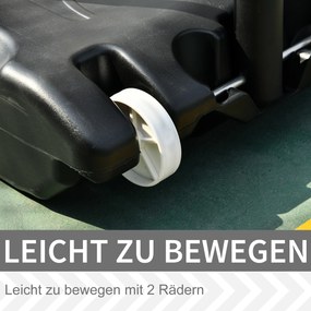 HOMCOM Stojak do Koszykówki Regulowana Wysokość Czarny 83x75x206–260cm | Aosom PL