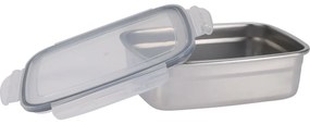 Excellent Houseware Pojemnik ze stali nierdzewnejz plastikową pokrywką 1250 ml, 1,25 l