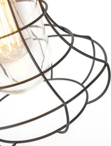 Rustykalna lampa wisząca zewnętrzna czarna - Moreno