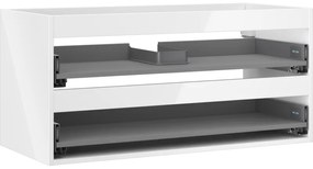 Mexen Box-A korpus szafki podumywalkowej 100 cm, 2 szuflady, biały połysk - 91AX0-1000-470-2-00