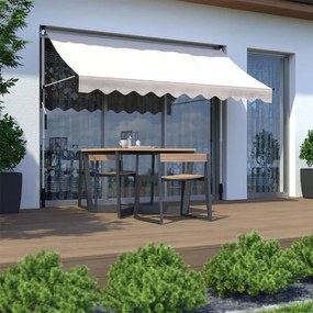 Markiza przeciwsłoneczna regulowana AW-016 na taras, balkon, beżowa, 300x120 cm