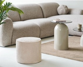 Beżowy sztruksowy puf Taupo – House Nordic