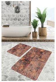 Brązowe aksamitne dywaniki łazienkowe zestaw 2 szt. 60x100 cm – Mila Home