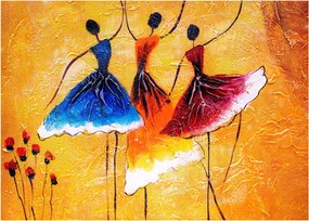 Obraz na szkle - Obraz na szkle olejny, baletki (70x50 cm)