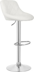 MIADOMODO Stołek barowy 2 szt, bez podłokietnika, biały