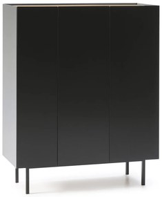 Czarna wysoka komoda w dekorze dębu 95x120 cm Arista – Teulat