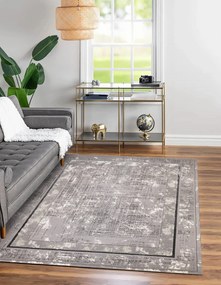 Dywan vintage Beyond Ramka szary 200 cm x 290 cm