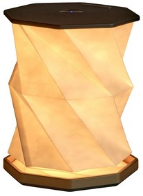 Czarna lampa stołowa LED (wysokość 18 cm) Twist Hexagon – Gingko