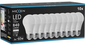 Mexen Nova 10x żarówka LED E27, A60, 8W, Neutralna - 4000K, 840 lm - L100-E27-0840-01x10
