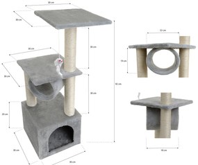 Drapak dla kota, domek, legowisko, Double 92 cm