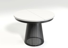 MINIO go for it, Stół rozkładany GORI w kolorze alpejska biel / czarny