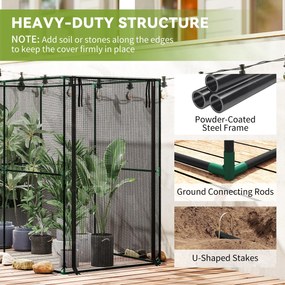 Outsunny Klatka na owoce, siatka ochronna z drzwiami na zamek błyskawiczny, ochrona przed ptakami, owadami i małymi zwierzętami, czarna | Aosom PL