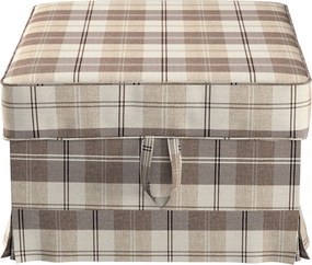 Pokrowiec na podnóżek Ektorp Bromma kolor beżowy tkanina strukturalna, wzorzysta