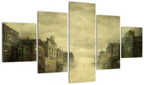 Obraz westernowego miasteczka (125x70 cm)