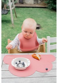 Ciemnoróżowa silikonowa mata stołowa Kindsgut Cloud, 49x27 cm