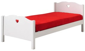 Białe łóżko dziecięce z litego drewna sosnowego z wysuwanym łóżkiem ze schowkiem 90x200 cm AMORI – Vipack