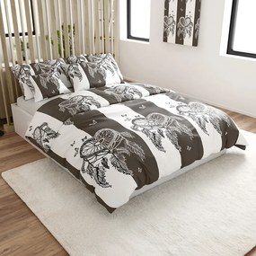 PrzytulneMieszkanie.pl PrzytulneMieszkanie.pl Pościel z mikropluszu TIRSO szaro-biała Rozmiar pościeli: 2 szt 70 x 90 cm | 200 x 220 cm