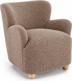 Skandynawski minimalistyczny fotel do salonu cappuccino F1-N85