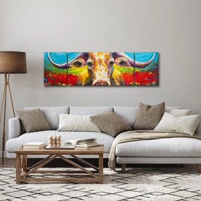 Obraz - Malowana krowa (170x50 cm)