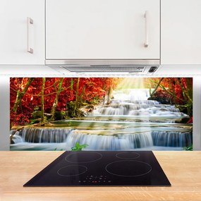 Panel Szklany Wodospad w Ukrytej Gęstwinie