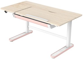 Różowe biurko elektryczne z regulacją wysokości M2-W84