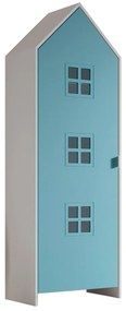 Biała/jasnoniebieska szafa dziecięca 58x172x37 cm Casami Bruges – Vipack