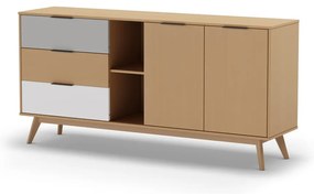 Niska komoda z litego drewna sosnowego 165x81 cm Elfa – Marckeric