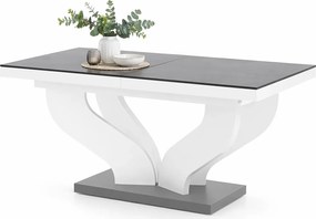 Szaro-biały prostokątny stół rozkładany T6-P53