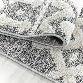 Dywan nowoczesny 3D La Casa szaro-kremowy 80 cm x 250 cm