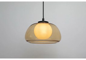 Rabalux 72273 nowoczesny żyrandol wiszący Elowen, bursztynowy, G9, 1x maks. 5 W