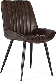 Szezlong ze skóry naturalnej w kolorze brązowym Foncé Naturel