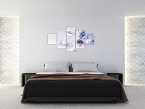 Obraz - Kwiaty, teksturowane malarstwo (125x70 cm)