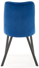 Krzesło granatowy velvet, K450 nowoczesne, loftowe, wygodne, BLUVEL 86