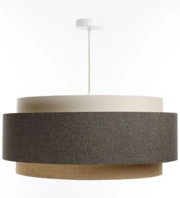 Lampa wisząca ERUTAN DUDU RATTAN kremowa/szara/beżowa BPS KONCEPT