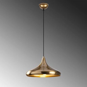 Lampa wisząca w kolorze złota z metalowym kloszem ø 35 cm Berceste – Opviq lights