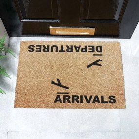 Wycieraczka z włókna kokosowego 40x60 cm Arrivals and Departures – Artsy Doormats