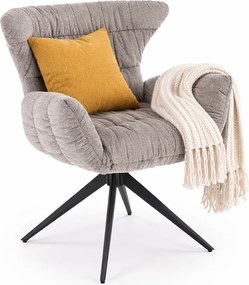 Szare designerskie tapicerowane krzesło obrotowe H6-S51