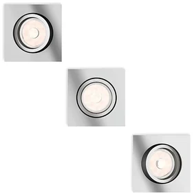 Philips 50403/11/PN - SET 3x Oprawa wpuszczana MYLIVING DONEGAL 1xGU10/5,5W/230V